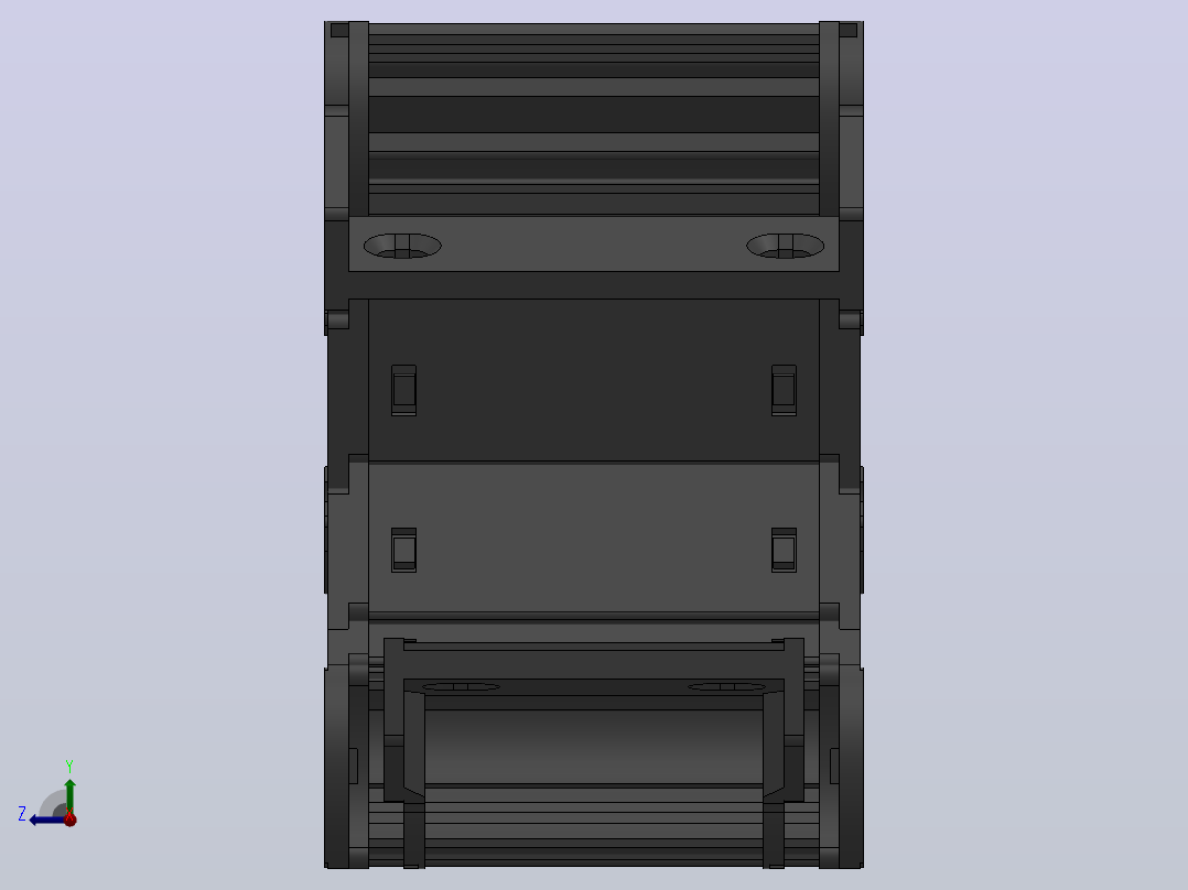 弯曲半径55内高25两侧打开型DB封闭式拖链_DMD25CDBA-25-77-55R-30右视图