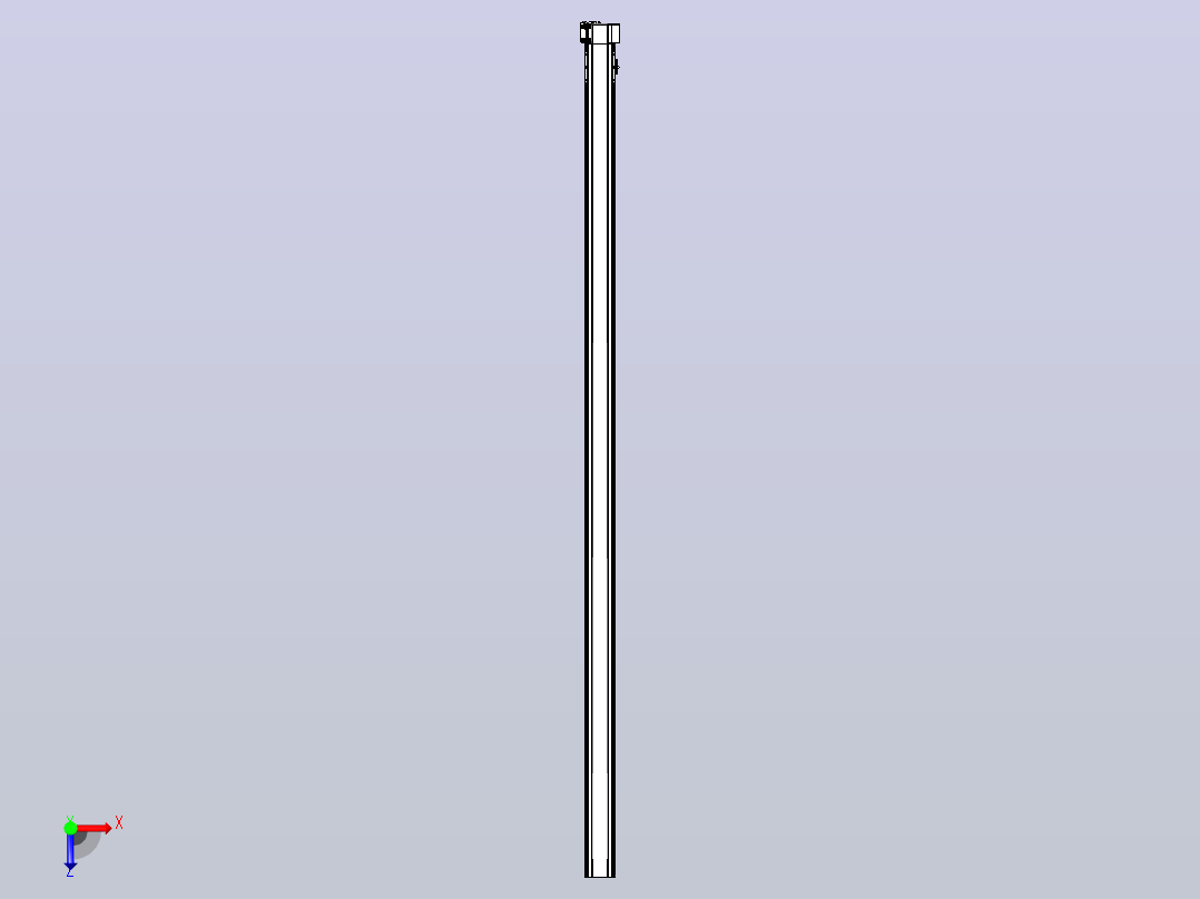 皮带直线轴半封闭可选导轨TPA-HNB-105D-90-L2700-LP-C-P20-N3俯视图