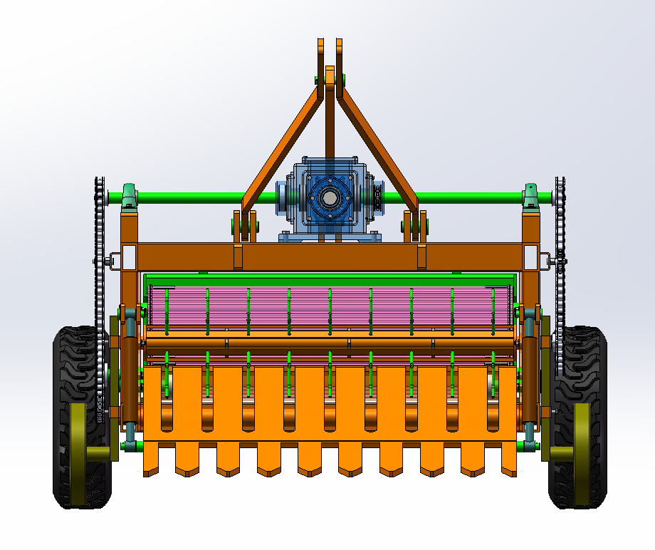 玉米根茬收获机（SW+CAD+说明书）