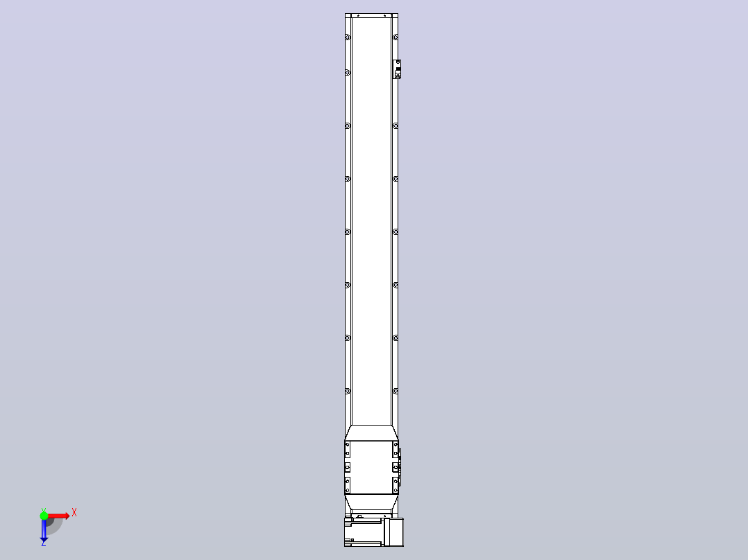 机器人皮带驱动直线轴TPA-GCB-150-P80-L1100-RU-M75-N3俯视图