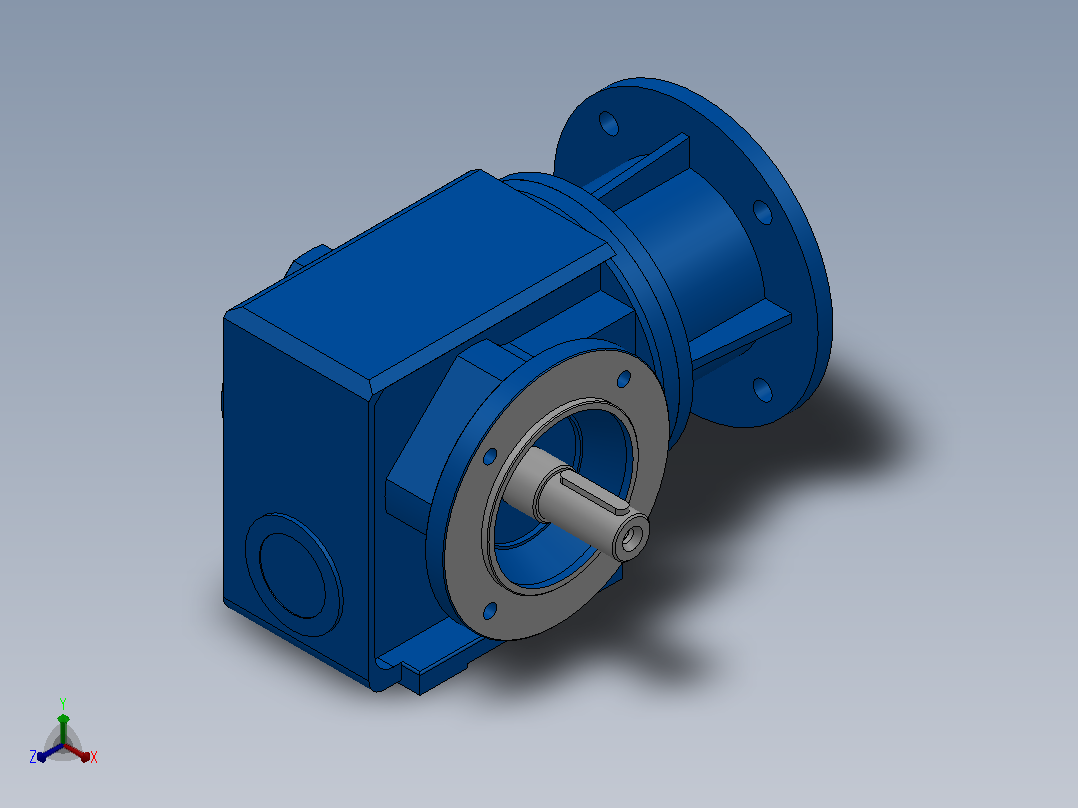 SF37ZP蜗轮蜗杆减速机SF37-10.27-M1-A-P63正等轴测图