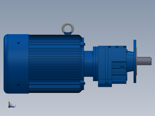 RF57法兰轴伸式安装斜齿轮减速机RF57-Y5.5-4P-132S-M1-0°-Φ200左视缩略图