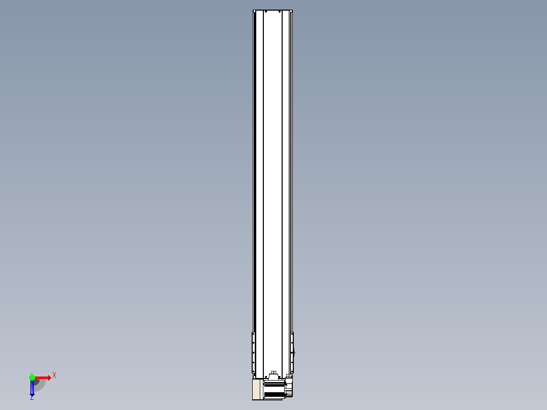 皮带直线轴半封闭可选导轨TPA-HNB-220D-176-L1650-LU-C-P1K-N3俯视图