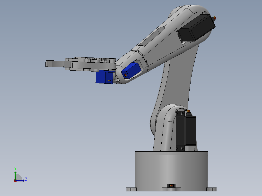 5-dof-robotic-arm-5 SW STL左视图