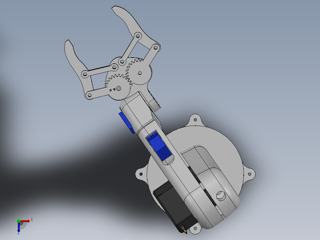 5-dof-robotic-arm-5 SW STL俯视图