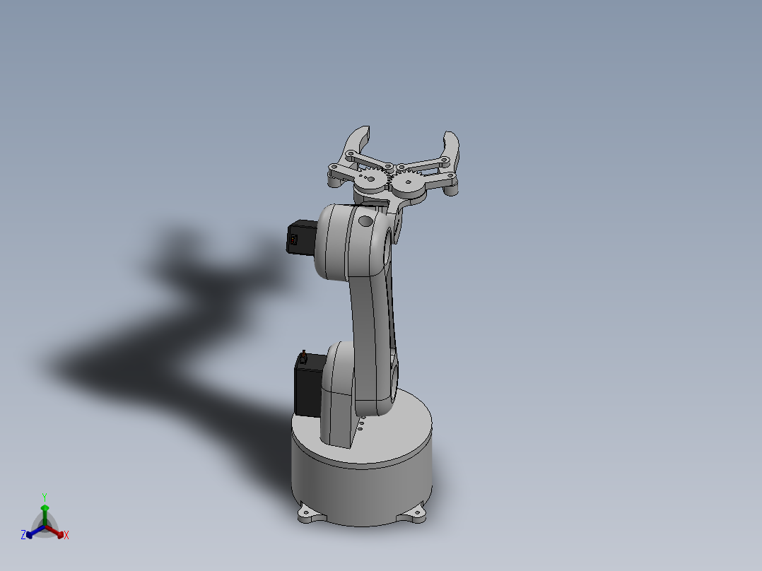 5-dof-robotic-arm-5 SW STL正等轴测图