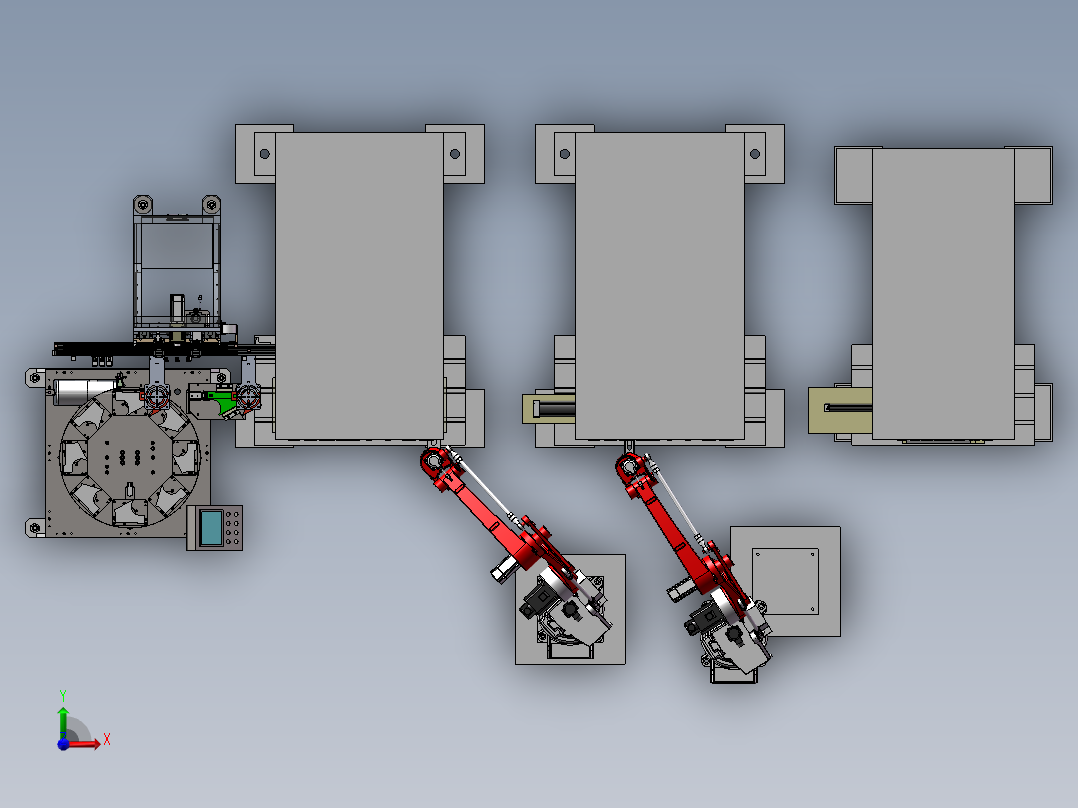 电梯绳索冲压线sw16可编辑前视图