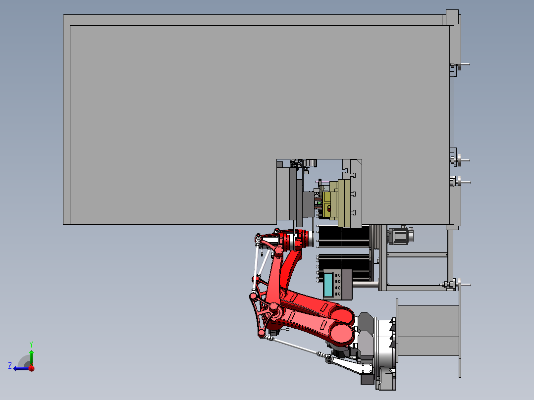 电梯绳索冲压线sw16可编辑右视图
