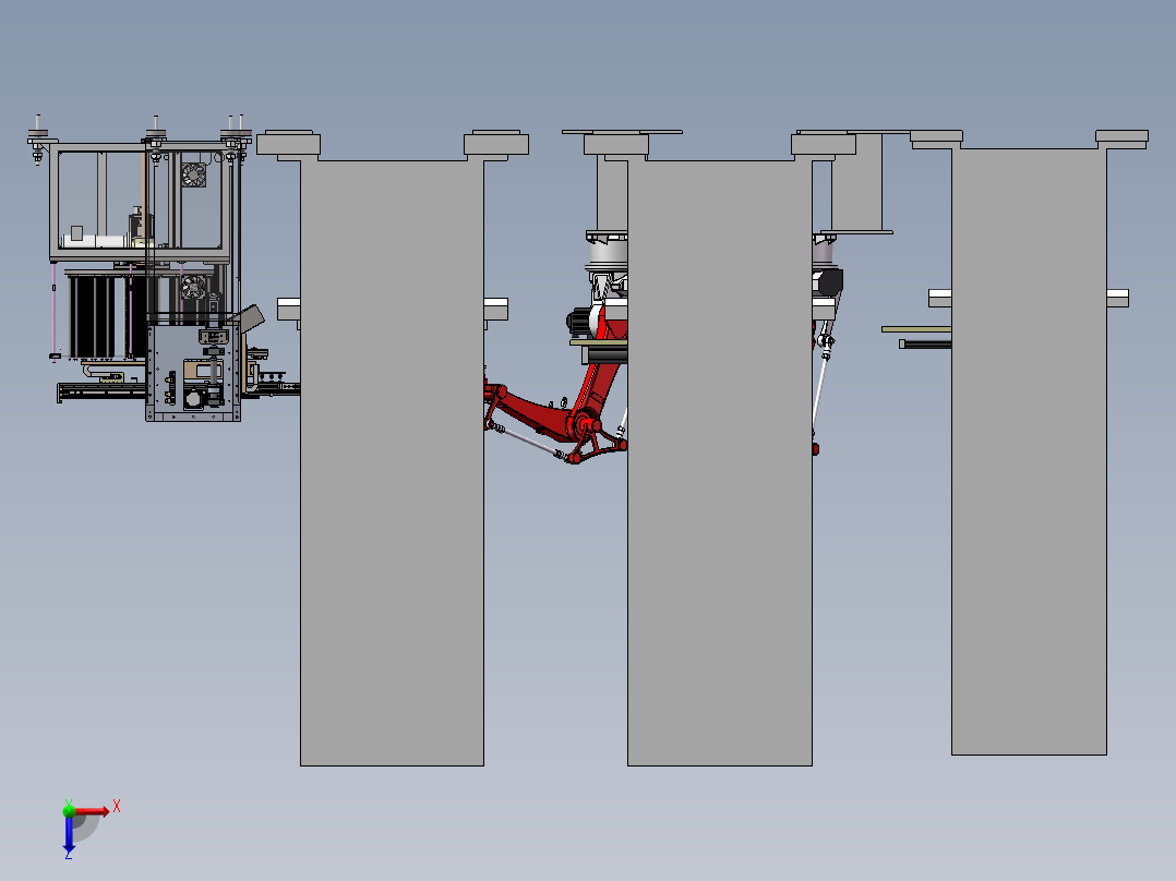 电梯绳索冲压线sw16可编辑俯视图