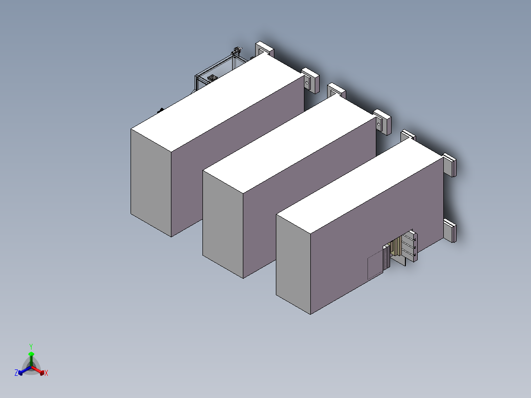 电梯绳索冲压线sw16可编辑正等轴测图