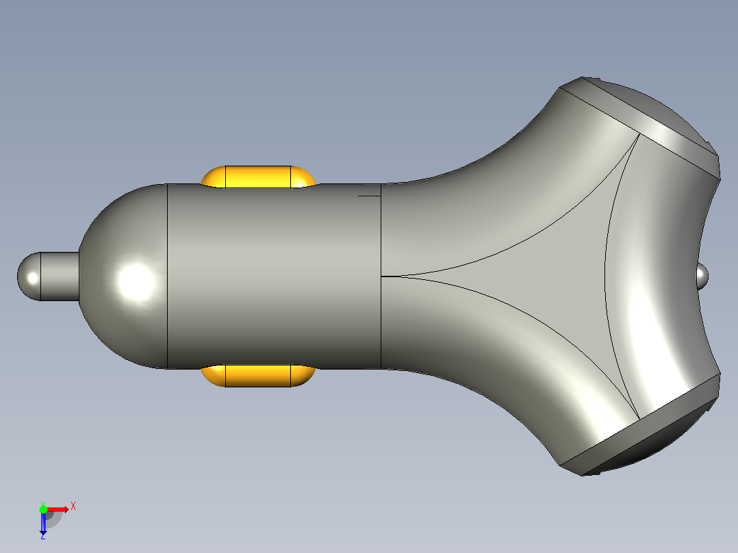 车用充电器俯视图
