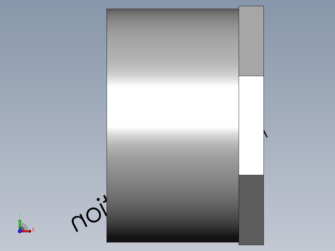 PVC公制管件-90 EndCap右视图