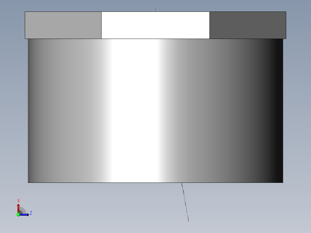 PVC公制管件-90 EndCap俯视图