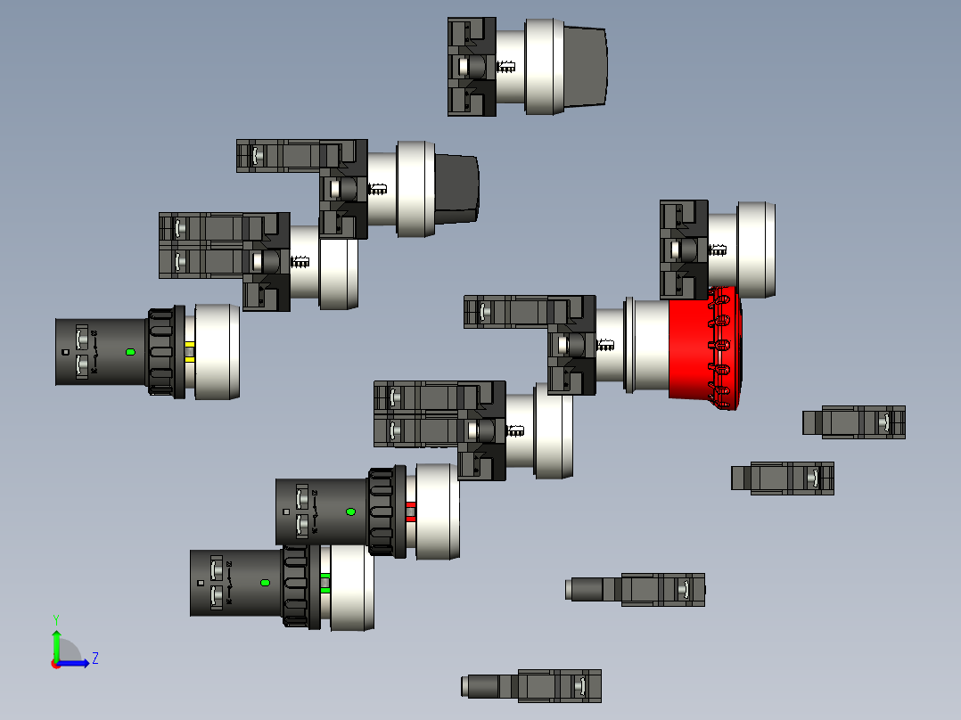 控制开关-3SB6 - Siemens.x_t左视图