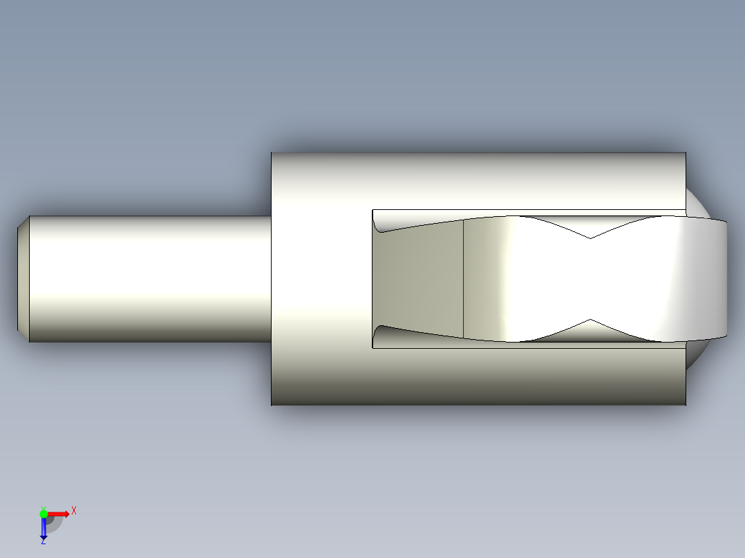 人體工學型把手(公牙SUS製)EWN.SST-p-3D多系列多零件图纸模型俯视图