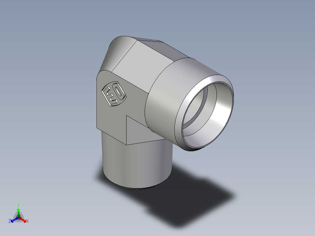 卡套式工业通用硬管接头EO_Male_stud_elbow_WE12LLR71X主视图