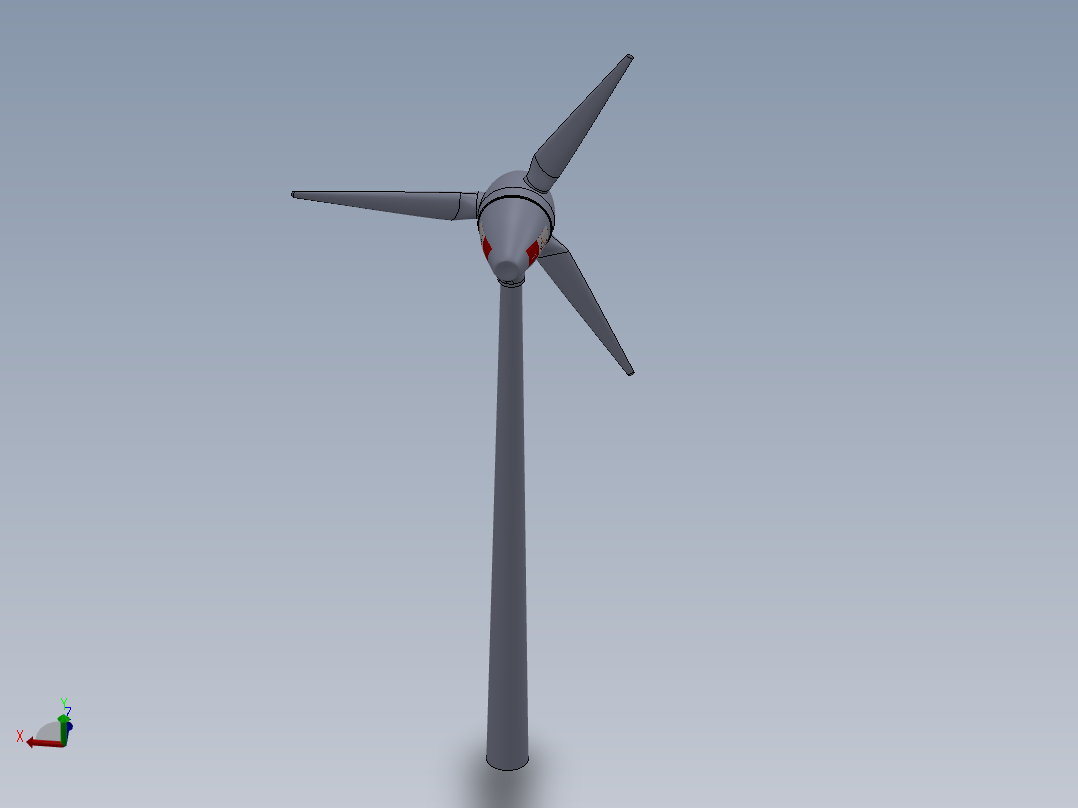 风力涡轮机设计图SW三维