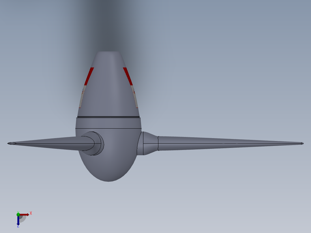 风力涡轮机设计图SW三维俯视图