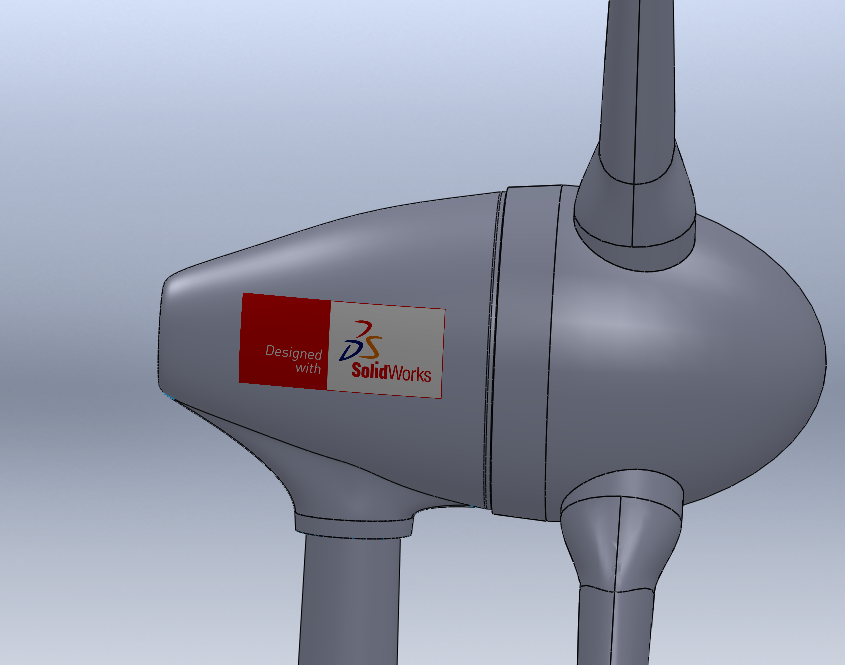 风力涡轮机设计图SW三维