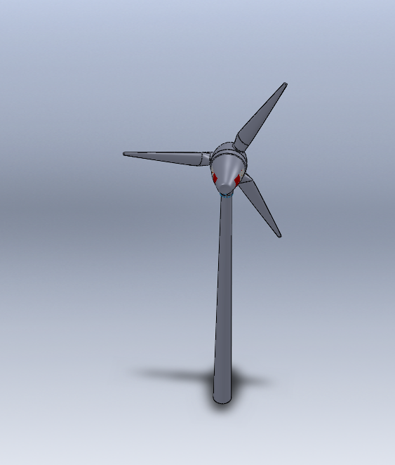 风力涡轮机设计图SW三维