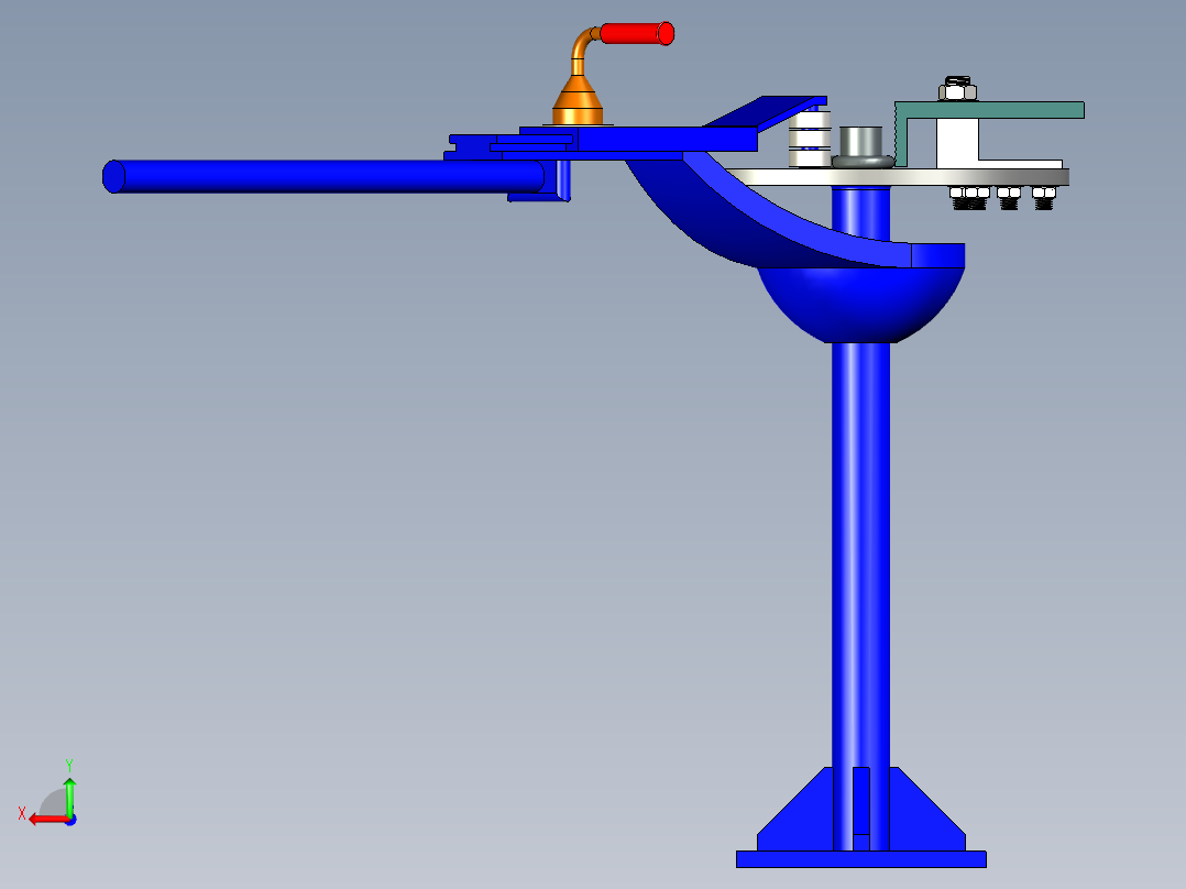 手动钢筋弯管机后视图