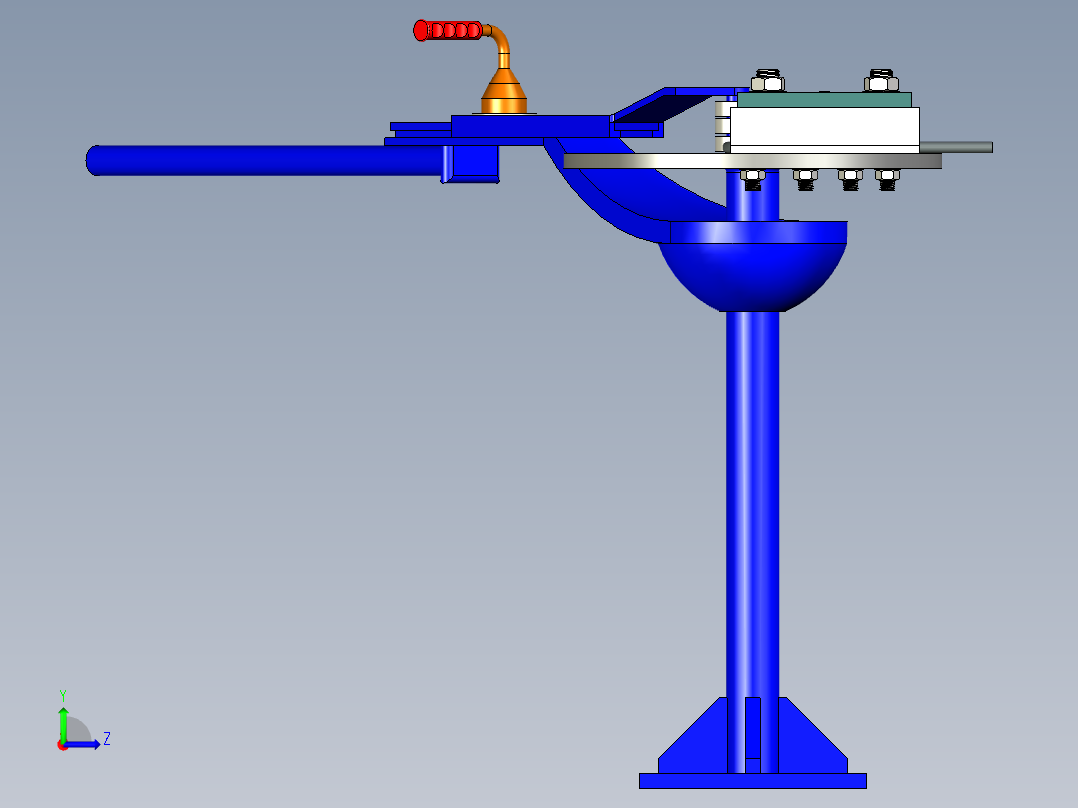 手动钢筋弯管机左视图