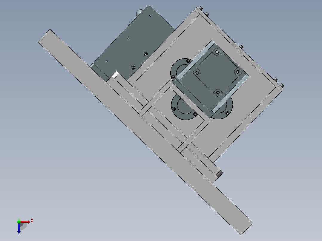 实验台建模俯视图