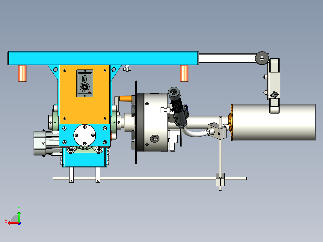 焊接旋转倾斜功能,后视图