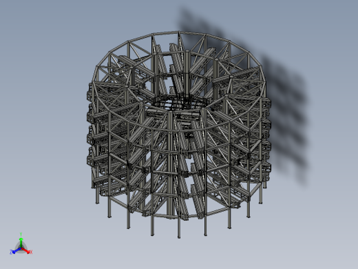 五层圆形停车场后视缩略图