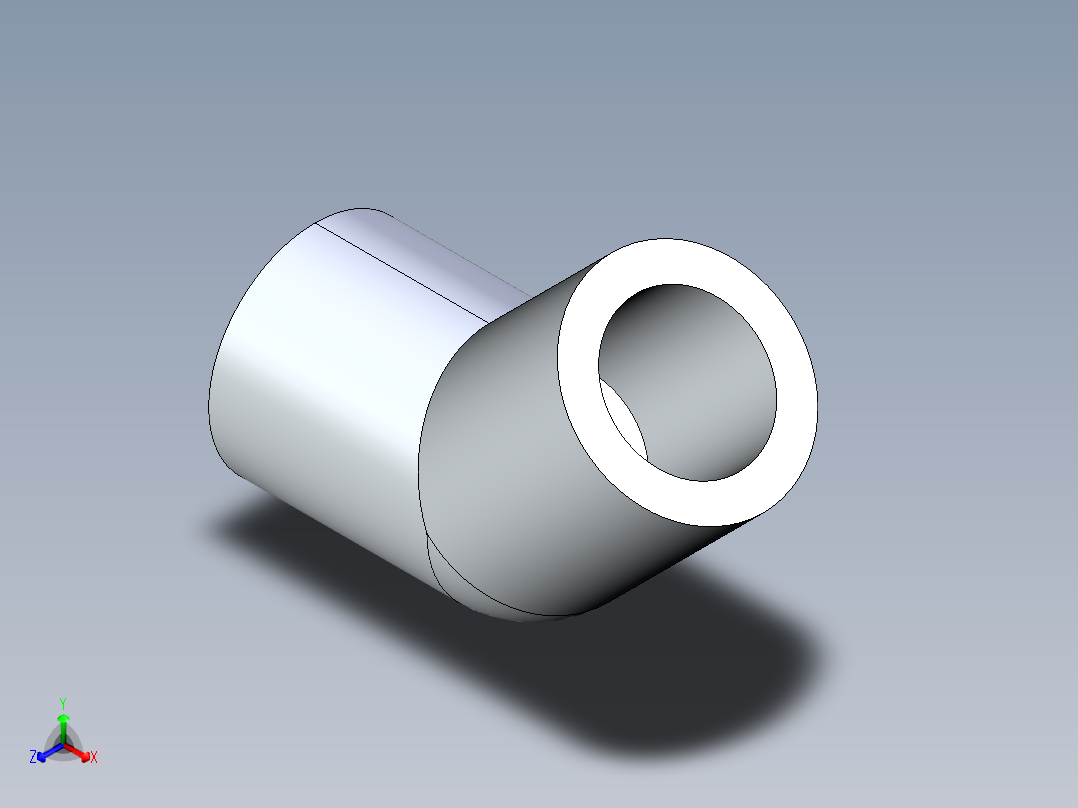 CPVC管件08-Sch80_45Elbow_SxS_9817-002_0.25in主视图