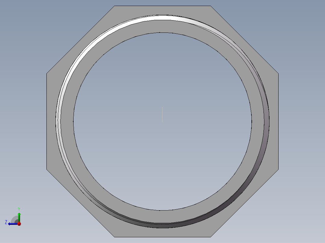 转接头-内外丝异径 DN40-DN32右视图