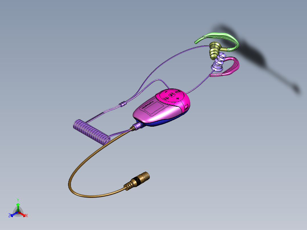 中性便携式游泳运动mp3正等轴测图