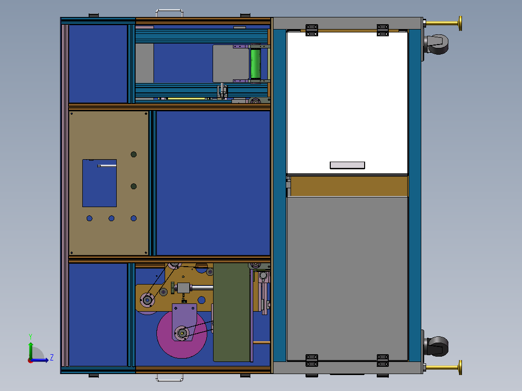 全自动电池贴面垫机左视图