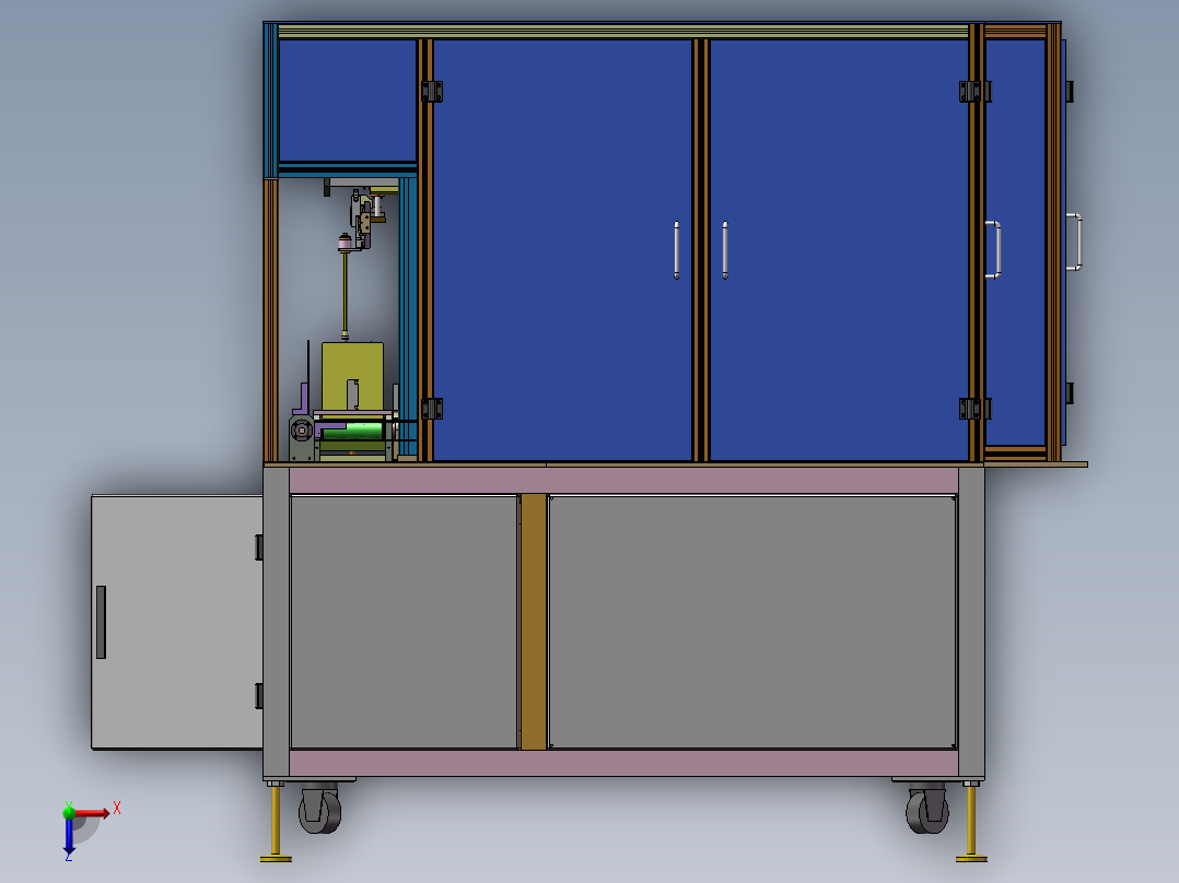 全自动电池贴面垫机俯视图