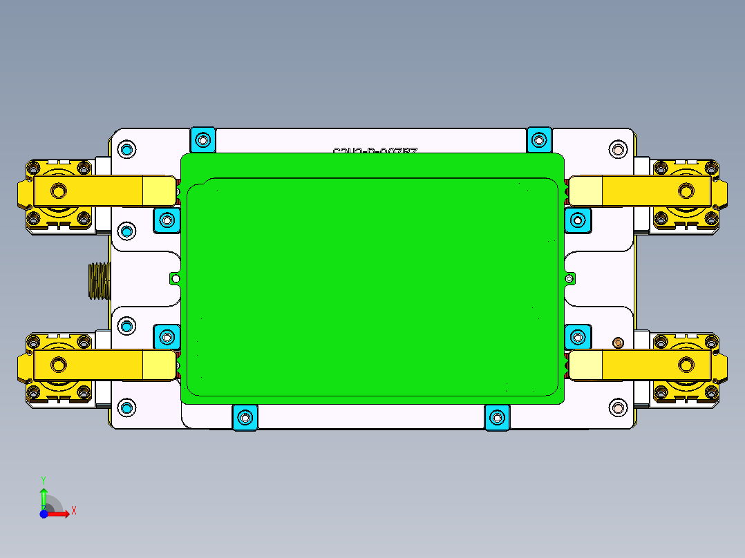 ZAZ00-D-笔记本CNC工装夹具三维模型CNC5-0820前视图