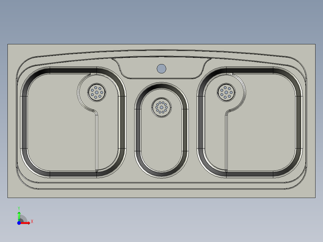 水槽、不锈钢水槽(143)前视图