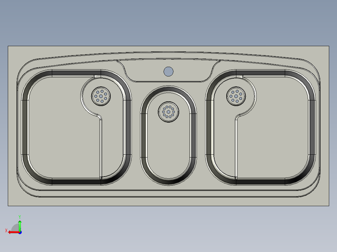水槽、不锈钢水槽(143)后视图