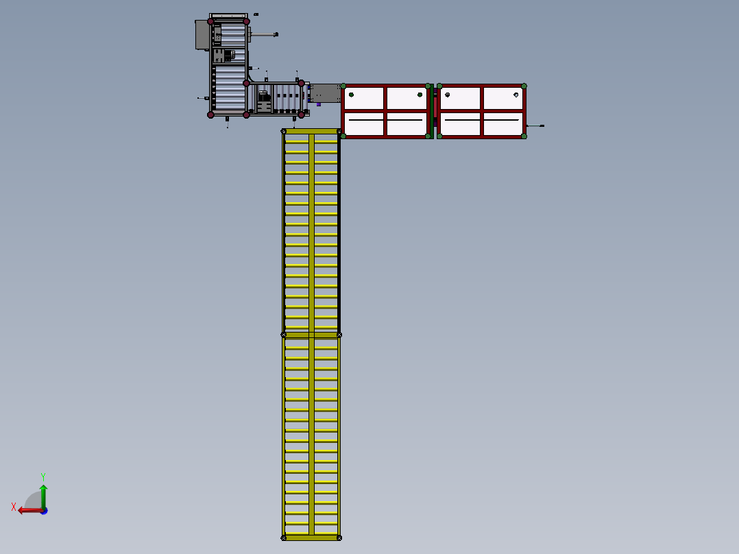 扬声器自动加工生产线sw17可编辑后视图