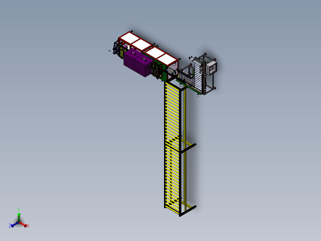 扬声器自动加工生产线sw17可编辑正等轴测图