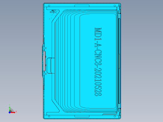 电脑A面金属外壳精铣外形UG程序模型前视缩略图