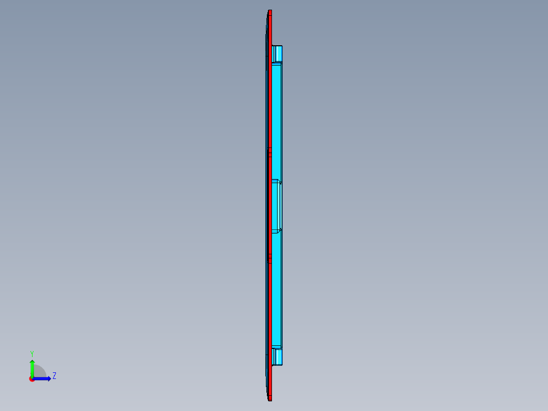 电脑A面金属外壳精铣外形UG程序模型左视图