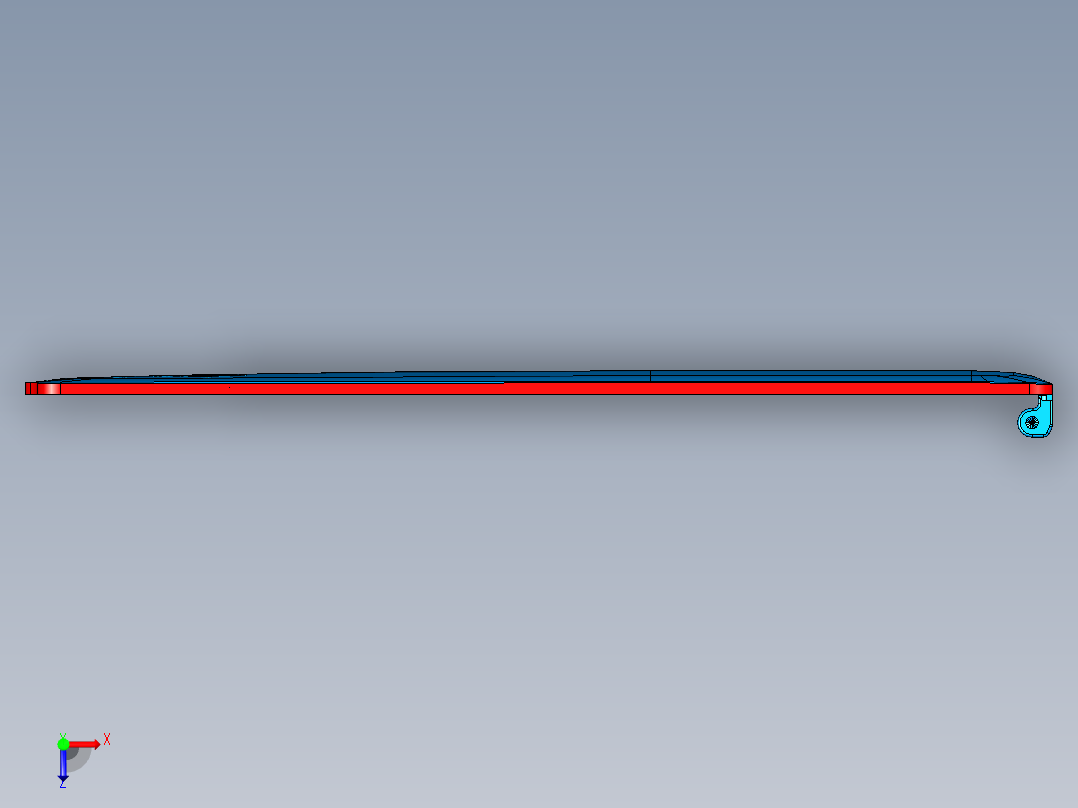 电脑A面金属外壳精铣外形UG程序模型俯视图
