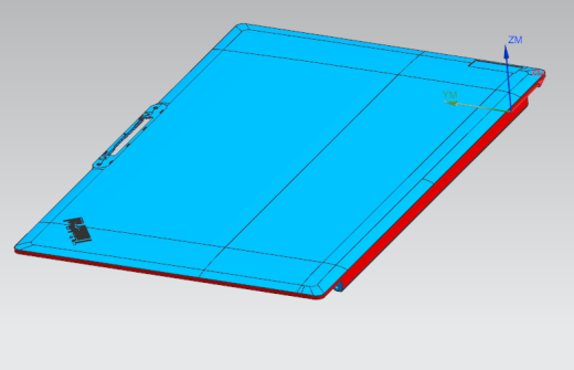 电脑A面金属外壳精铣外形UG程序模型缩略图