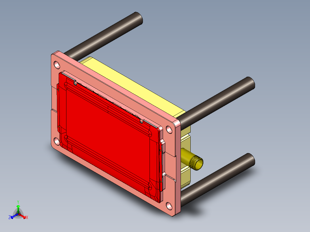 金属外壳CNC铣外观面工装治具模型三维+CAD