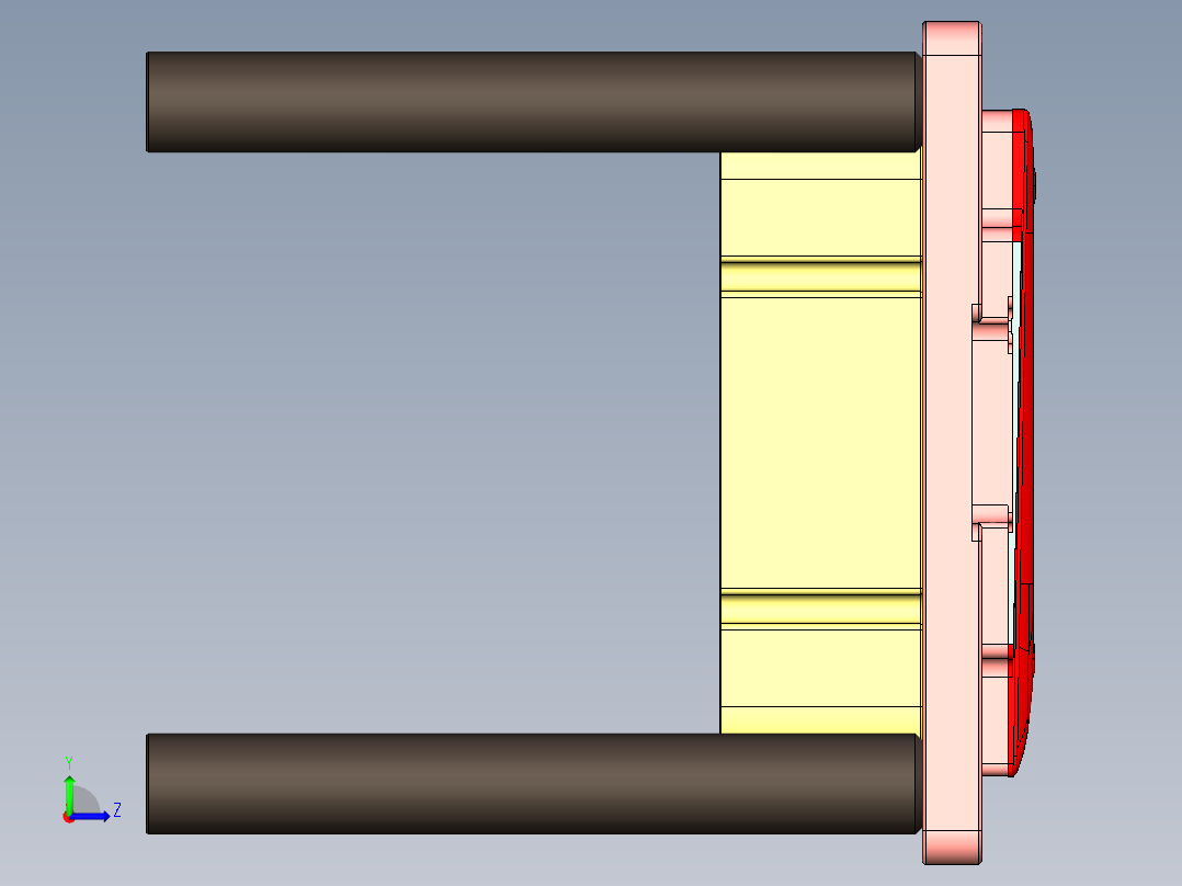 金属外壳CNC铣外观面工装治具模型三维+CAD左视图