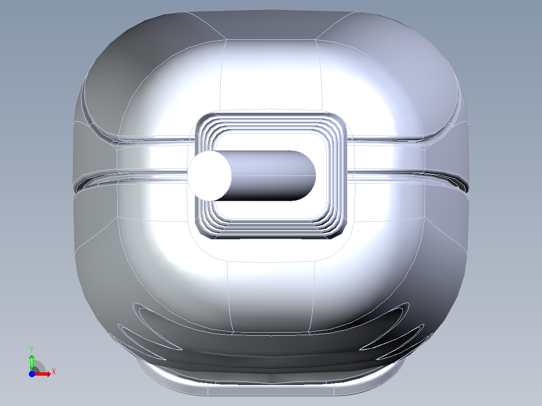 理发器造型前视图