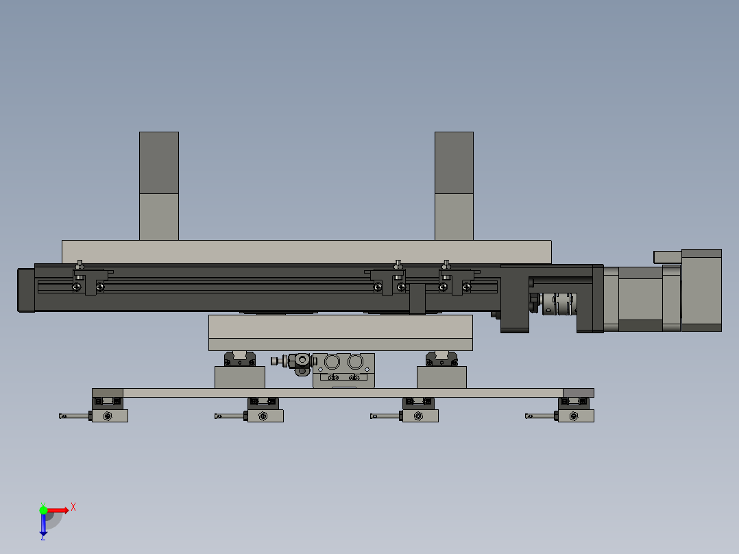 伺服搬运检测机构俯视图