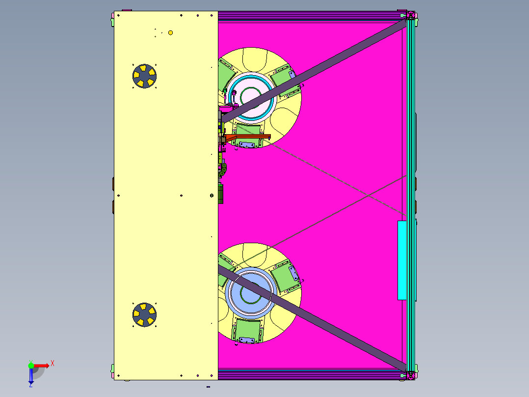 缸体涡流探伤测试设备俯视图