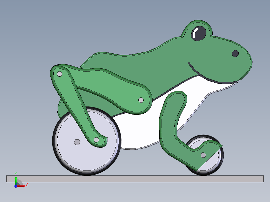 青蛙玩具前视图