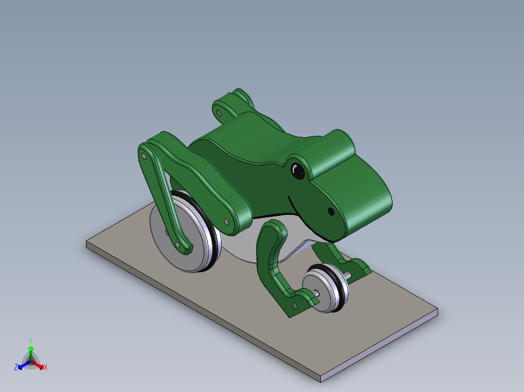 青蛙玩具正等轴测图